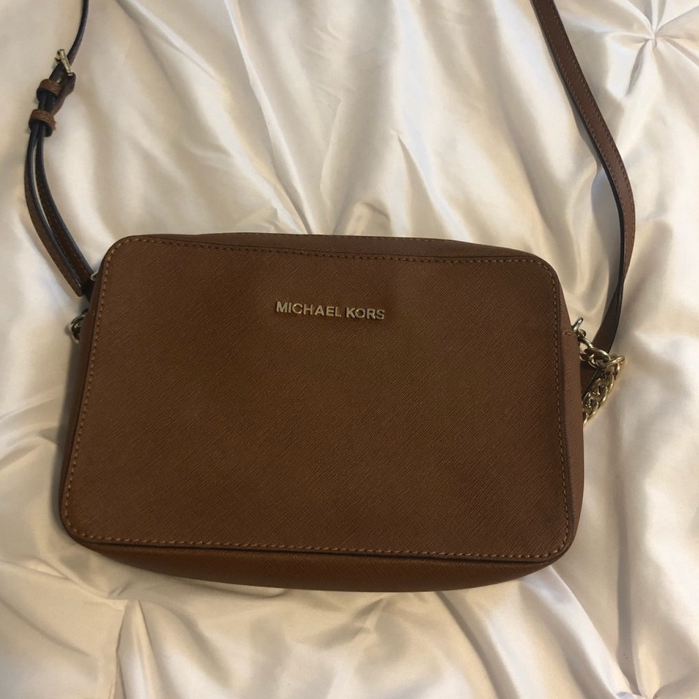 Michael Kors Tan Leather Crossbody Bag